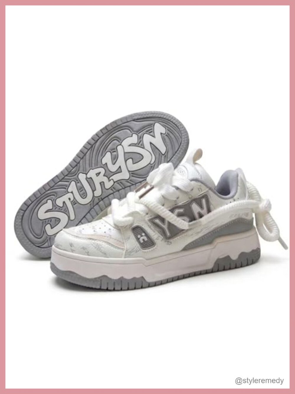 Chunky Platform Sneakers Unisex Walking Skate Shoes